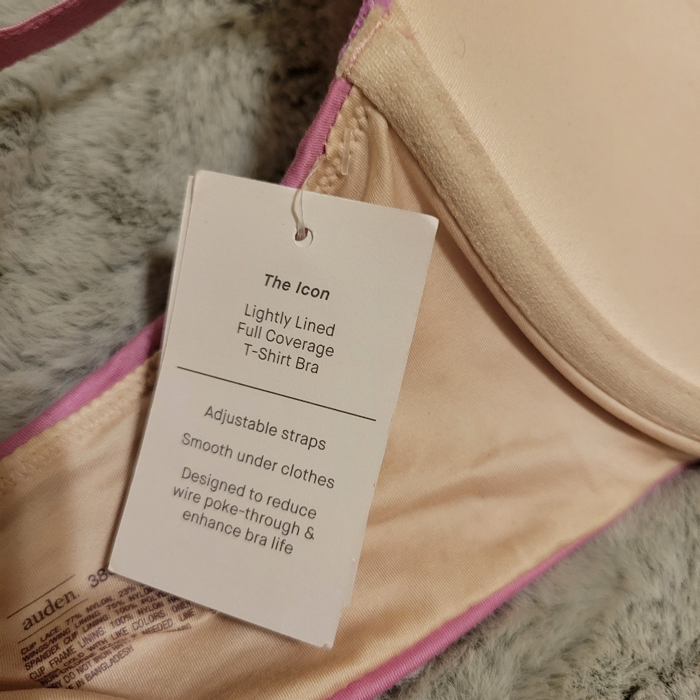 🎯nwt auden the icon pink lightly lined full coverage tshirt bra - Picture 5 of 8